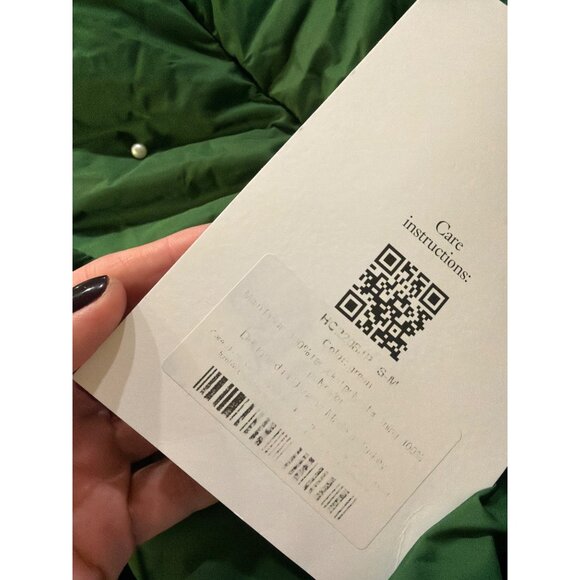 SLEEPER Puffer Jacket With Pearl Details Green Womens Size Small Medium - Picture 11 of 11